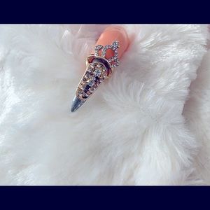 Costume nail jewelry rings. Enhance your manicure. One size some are adjustable